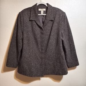 Apostrophe Women’s Speckled Brown Wool Silk Blend Blazer24